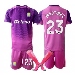 Aston Villa Emiliano Martinez #23 Brankářské Dětské Alternativní dres komplet 2025-26 Krátký Rukáv (+ trenýrky)